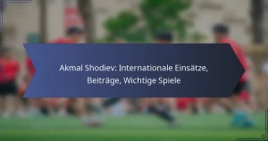 Akmal Shodiev: Internationale Einsätze, Beiträge, Wichtige Spiele